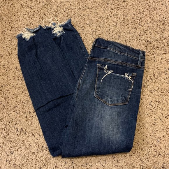 NWOT Tricot Ripped/Distressed Blue Jeans, Size 11/29 - Picture 5 of 5